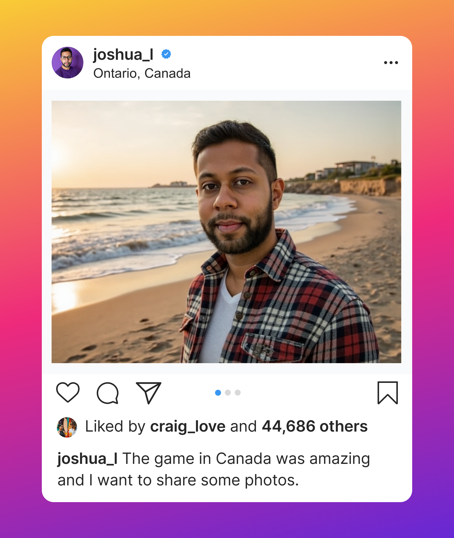 Instagram professional headshot example showcasing PhotoDrip's AI-generated portrait quality